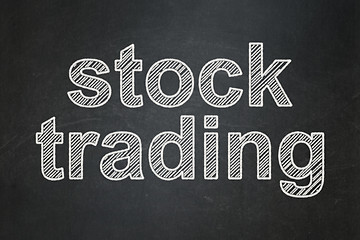 Image showing Business concept: Stock Trading on chalkboard background