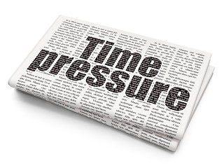 Image showing Time concept: Time Pressure on Newspaper background