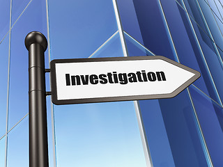 Image showing Science concept: sign Investigation on Building background