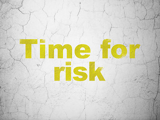 Image showing Timeline concept: Time For Risk on wall background