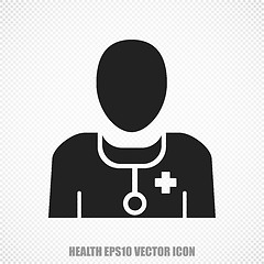 Image showing Healthcare vector Doctor icon. Modern flat design.