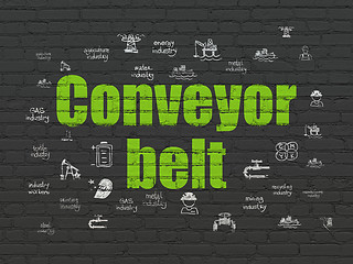 Image showing Industry concept: Conveyor Belt on wall background