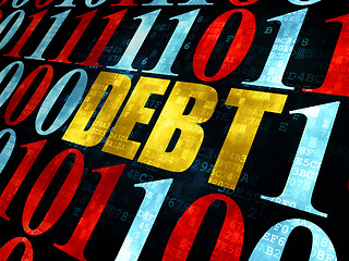 Image showing Business concept: Debt on Digital background