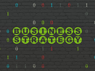 Image showing Finance concept: Business Strategy on wall background