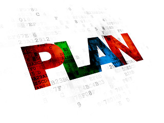 Image showing Finance concept: Plan on Digital background