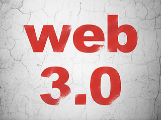 Image showing Web development concept: Web 3.0 on wall background