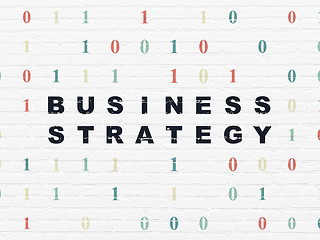 Image showing Finance concept: Business Strategy on wall background