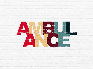 Image showing Health concept: Ambulance on wall background