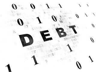 Image showing Business concept: Debt on Digital background