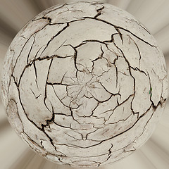 Image showing Planet ball of grunge mud cracks texture