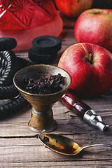 Image showing Hookah with apple flavor
