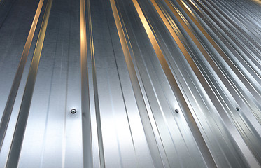 Image showing Folded metal zinc sheet