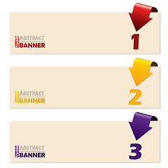 Image showing Simplistic banners with folding arrows