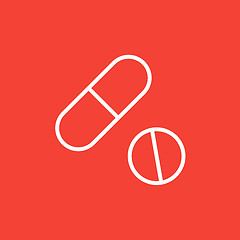 Image showing Pills line icon.