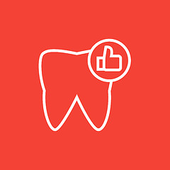 Image showing Healthy tooth line icon.