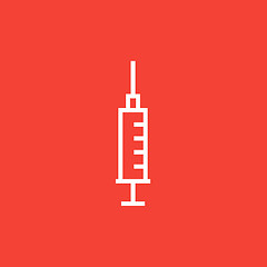 Image showing Syringe line icon.