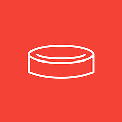 Image showing Hockey puck line icon.