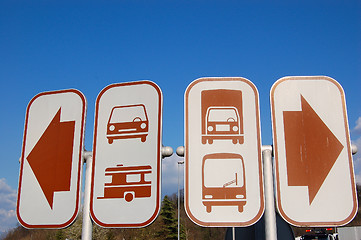 Image showing parking sign for different types of vehicles