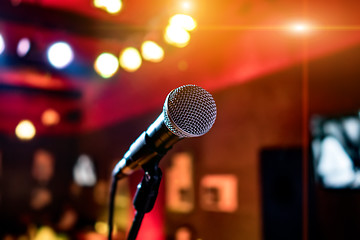 Image showing Microphone on stage