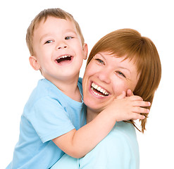 Image showing Portrait of a happy mother with her son