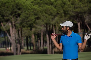 Image showing golf player portrait at course