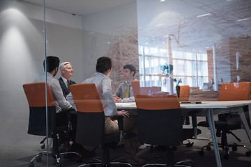 Image showing business people group brainstorming on meeting