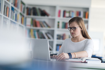 Image showing student study in library