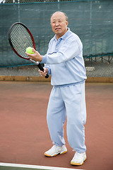 Image showing Senior tennis player