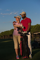 Image showing portrait of couple on golf course