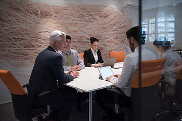 Image showing business people group brainstorming on meeting