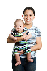 Image showing Asian mother and son