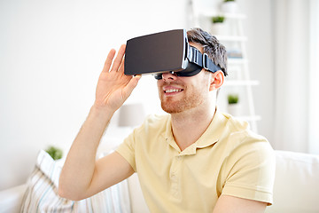 Image showing young man in virtual reality headset or 3d glasses