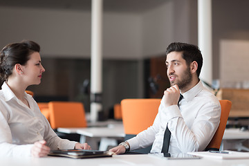 Image showing business couple working together on project