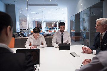 Image showing business people group brainstorming on meeting