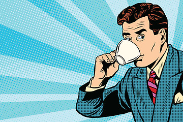 Image showing businessman and Cup of coffee