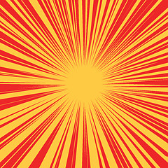 Image showing Red yellow retro rays vector background