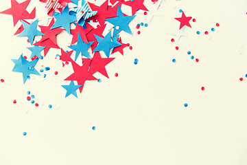 Image showing stars confetti on american independence day party