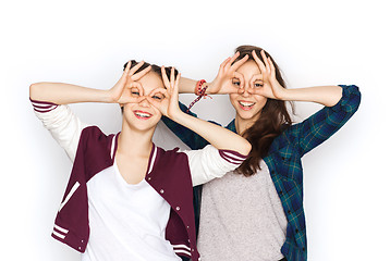 Image showing happy smiling pretty teenage girls having fun