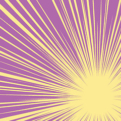 Image showing Bright burst background retro comic pop art