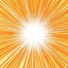 Image showing Bright burst background retro comic pop art