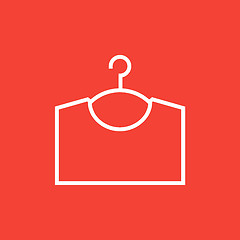 Image showing Sweater on hanger line icon.