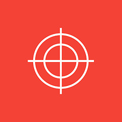 Image showing Shooting target line icon.