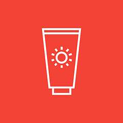 Image showing Sunscreen line icon.