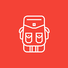 Image showing Backpack line icon.