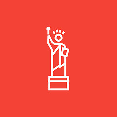 Image showing Statue of Liberty line icon.