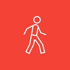 Image showing Pedestrianism line icon.