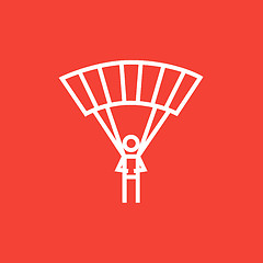 Image showing Skydiving line icon.