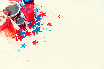 Image showing drinks on american independence day party