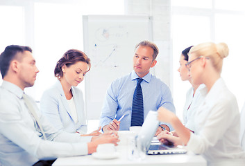 Image showing business team having meeting in office