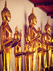 Image showing Sitting Buddha statues, Thailand